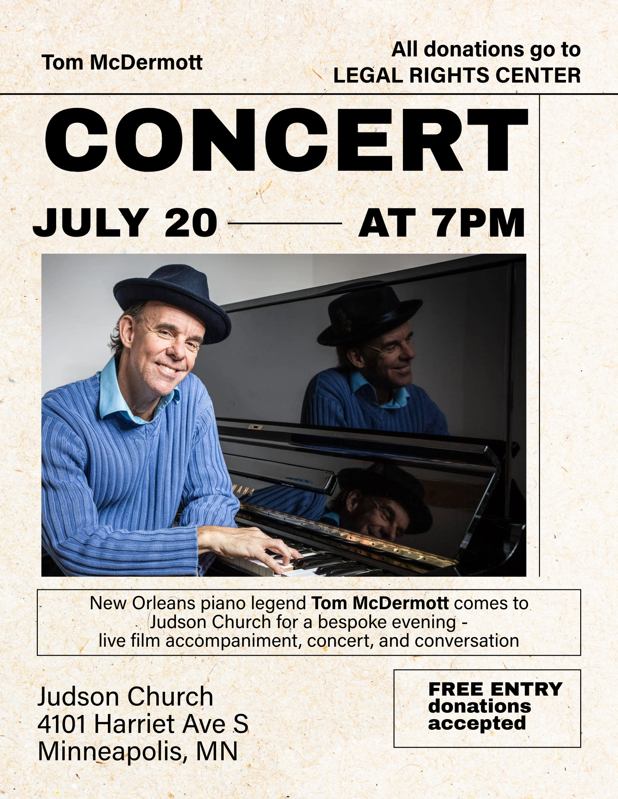 Tom Mcdermott Concert Flyer 2